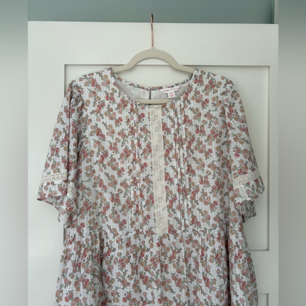 Jillian Harris X Joe Fresh Tiered Cotton Floral Mini Dress - Size Medium - Picture 8 of 11